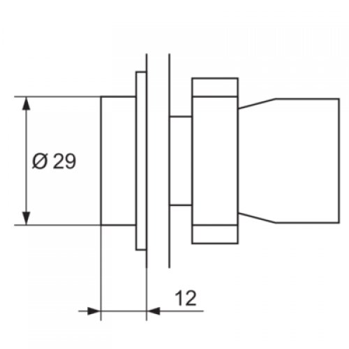 Przycisk Sterowniczy Czerwony NC fi-22 sterowanie