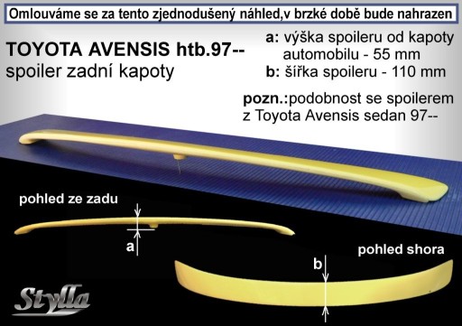 Спойлер спойлер на Toyota Avensis lfb,sed MK1 97--