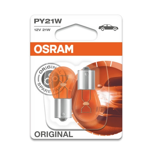 ЛАМПА OSRAM 12 В 21 Вт BAU15s ОРАНЖЕВАЯ 7507-02B