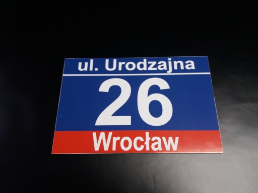 TABLICZKA ADRESOWA Z ULICĄ NUMEREM DOMU 40x30 PCV