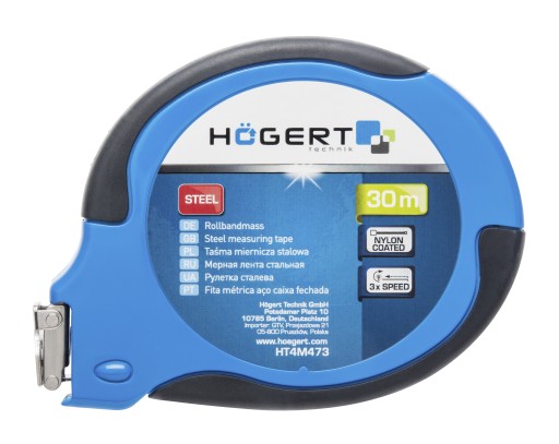 Рулетка измерительная 30м Hoegert HT4M473