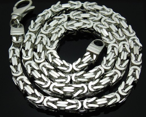 Włoski Łańcuch Męski Splot Królewski 5mm 50cm