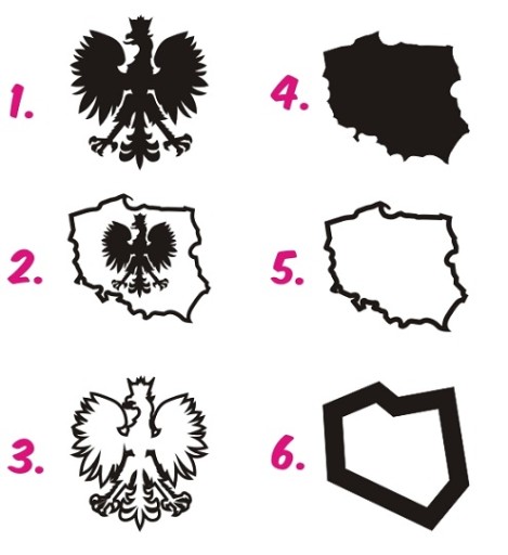 Naklejka patriotyczna Orzełek Polska na tira auto *12cm *Wzory *Kolory