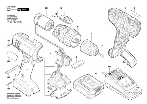 Корпус для отвертки BOSCH GSR 1800-LI GSR 1440-LI