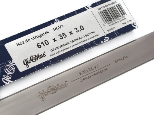NÓŻ NOŻE DO STRUGARKI GLOBUS NCV 610x35x3,0