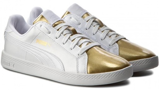 КРОССОВКИ ЖЕНСКИЕ PUMA SMASH, БЕЛОЕ ЗОЛОТО, размер 37,5