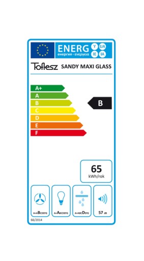 ВЫТЯЖКА SANDY MAXI GLASS TOFLESS, БЕЛАЯ 60СМ