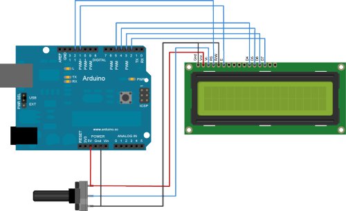 ЖК-дисплей 1602 2*16 Синий 5В HD44780 ARDUINO