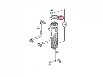 КРЕПЛЕНИЕ АМОРТИЗАТОРА W220 S КЛАСС MERCEDES OEM