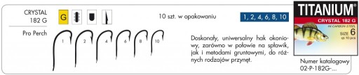 Крючки Titanium Crystal 182 № 10 - Robinson.
