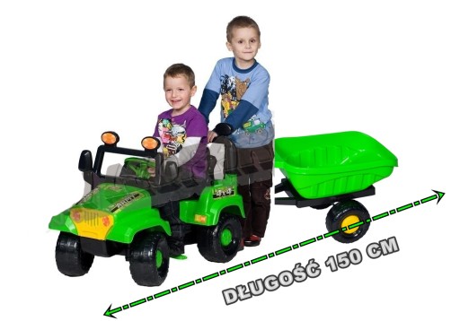 SAMOCHÓD TERENOWY JEEP NA PEDAŁY+ PRZYCZEPA+GRATIS