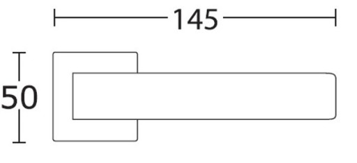 Klamka 1555 rozeta kwadratowa nikiel satyna Convex