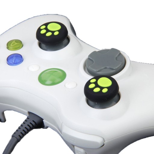 2x Nakładka gumka silikonowa łapka pad XBOX 360 PS3 PS4 PS5 NS PRO Zielone