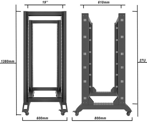 Стойка 27U OPEN RACK 19 шкаф 600x800 LANBERG