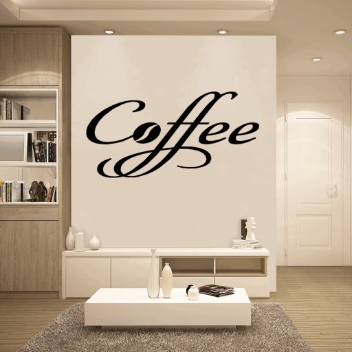 Naklejka na ścianę napis Coffee KAWA 50 x 100 cm