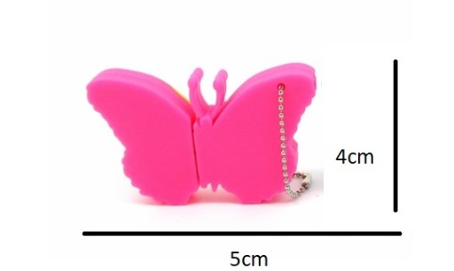 USB-накопитель 8 ГБ BUTTERFLY BUTTERFLY PINK ВЫСОТА 24 Ч ВЫПУСКА