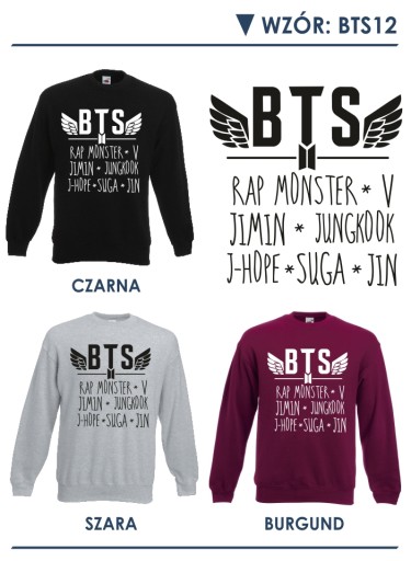 СВИТШОТ BTS BANGTAN BOYS SUGA J-HOPE JIN KPOP - M