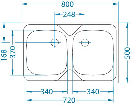 СТАЛЬНАЯ МОЙКА, МОНТАЖНАЯ 8050, НАСТЕННАЯ