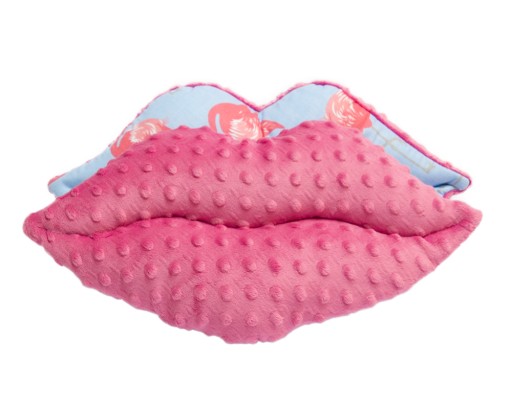 Подушка Minky Lips ко Дню святого Валентина 38х20 подарок