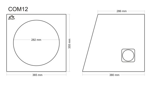 Корпус сабвуфера COM12 30см 12 дюймов 30л