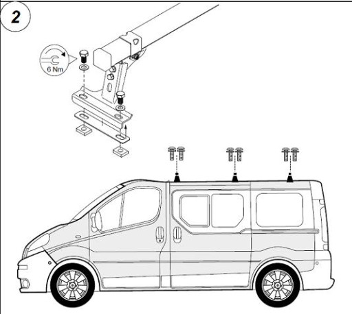 БАГАЖНИК НА КРЫШУ CRUZ OPEL VIVARO 3 БАР 150кг