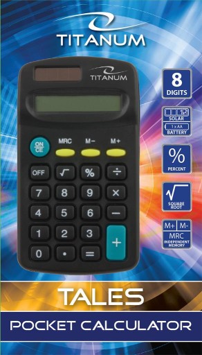 TCL101 МАЛЕНЬКИЙ КАРМАННЫЙ КАЛЬКУЛЯТОР 8 ЦИФР AA POWER