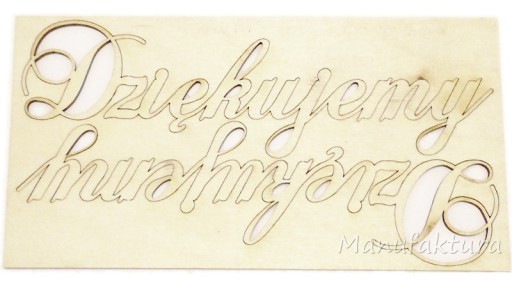 MDK0442 Napis Dziękujemy ok.115x36mm - 2szt