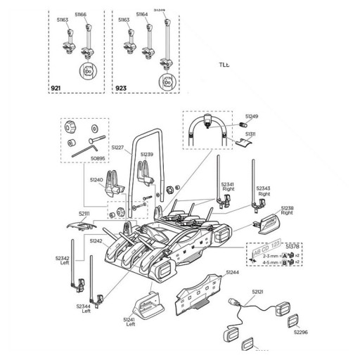 ЗАПЧАСТИ THULE ДЛЯ БАГАЖНИКА 927 и 923