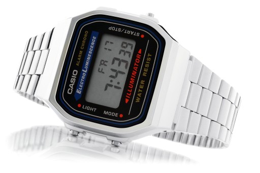 Мужские часы CASIO Vintage A168WA-1YES, серебро