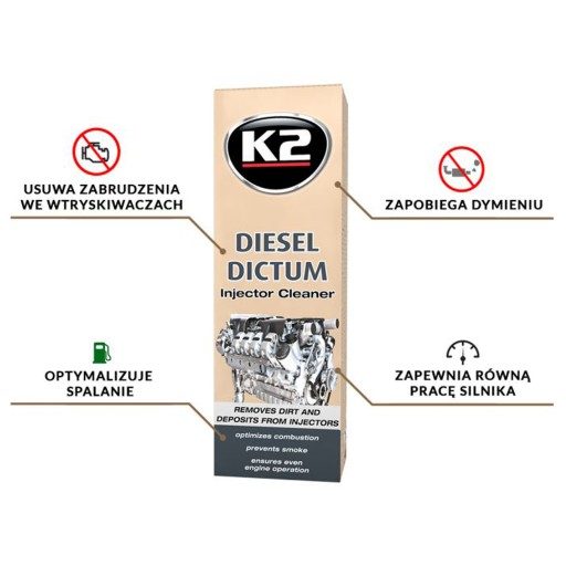 K2 DIESEL DICTUM 500ml - Присадка очищает форсунки