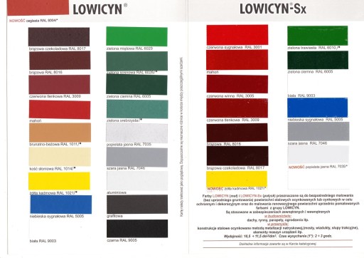 Lowicyn Sx farba ZIELONY TRAW RAL6010 POŁYSK 10L