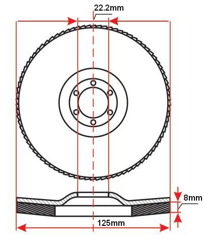 MASTIFF 125 gr. 60 TARCZA LAMELKOWA DO STALI INOX