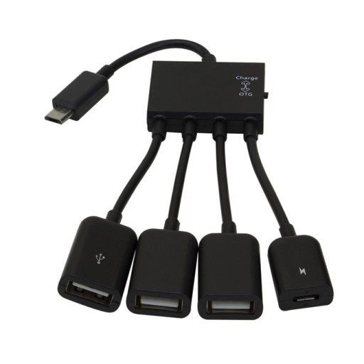 Концентратор Micro USB 3 порта USB 2.0 1 блок питания Micro USB