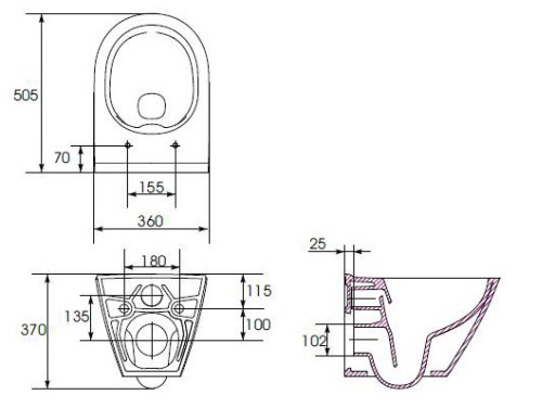 УНИТАЗ + CERSANIT CITY OVAL плавно закрывающееся сиденье