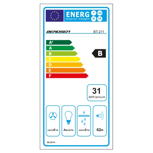 КУХОННАЯ ВЫТЯЖКА 60см ДЫМОХОД BT-211 BERDSEN