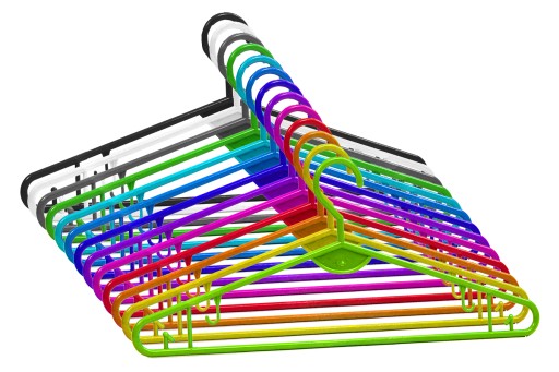 РАЗНОЦВЕТНЫЕ ВЕШАЛКИ ДЛЯ ОДЕЖДЫ 100 шт.