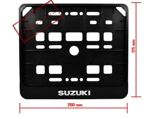 ЧЕРНАЯ РАМКА НОМЕРНОГО ЗНАКА МОТОЦИКЛА SUZUKI