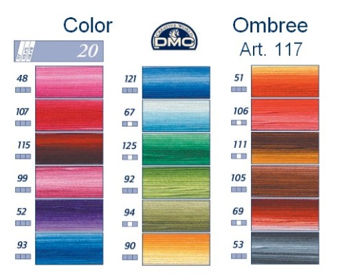 Нить DMC оттенка OMBRE