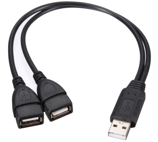 HUB USB SPLITTER DUAL 2xUSB SPLITTER + наклейка