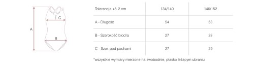 БАЛЕТНОЕ БОДИ ДЛЯ БАЛЕТНОЙ ГИМНАСТИКИ X2 DN 146/152