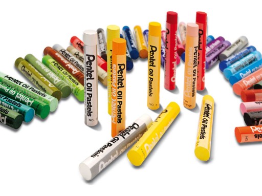 Масляная пастель Pentel PHN, микс 50 цветов