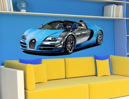 НАКЛЕЙКИ НА стену автомобиля Bugatti VEYRON 100x43 см