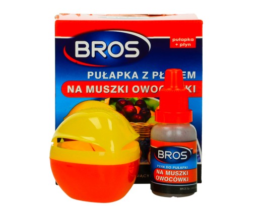 PUŁAPKA Z PŁYNEM WABIĄCYM WABIKIEM PRZYNĘTĄ NA MUSZKI OWOCÓWKI BROS 15ML