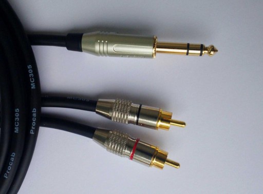 PROCAB kabel /Jack 6.3 stereo/2RCA-czincz/ 10m