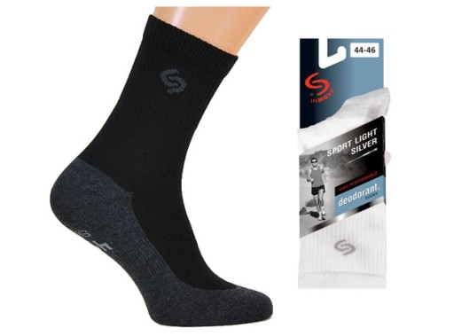 SKARPETKI SPORT DEODORANT LIGHT SILVER JJW _41-43