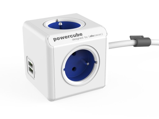 Listwa przedłużacz PowerCubeExtended USB 1,5m NIEB