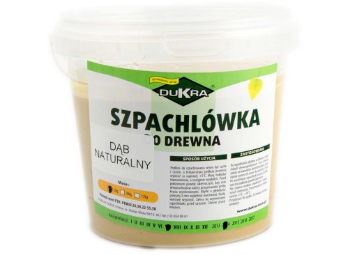 SZPACHLÓWKA SZPACHLA DO DREWNA 1,5kg DĄB NATURALNY