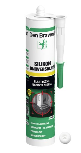 Silikon uniwersalny biały 280 ml Den Braven