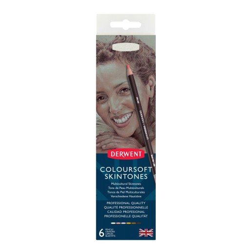 DERWENT 6 Zestaw kredek Coloursoft Skintones