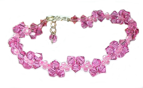 bransoletka srebrna Swarovski CANDY ROSE s342 p925